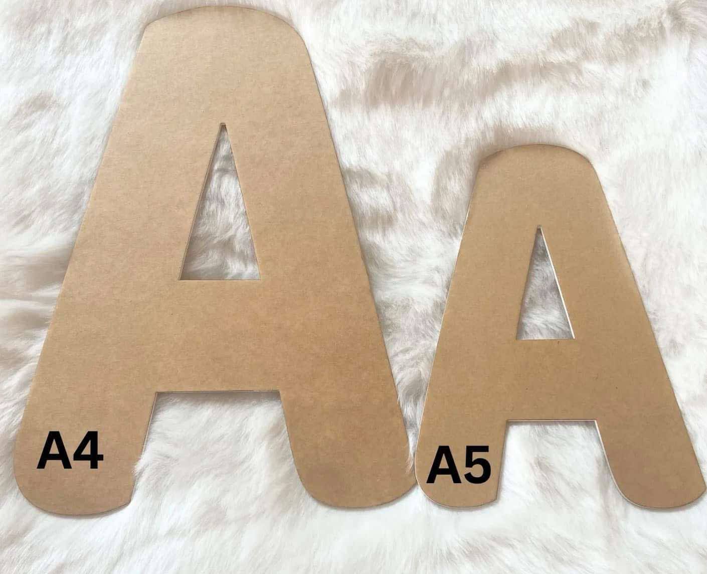 Large A4 acrylic alphabet blank for sublimation