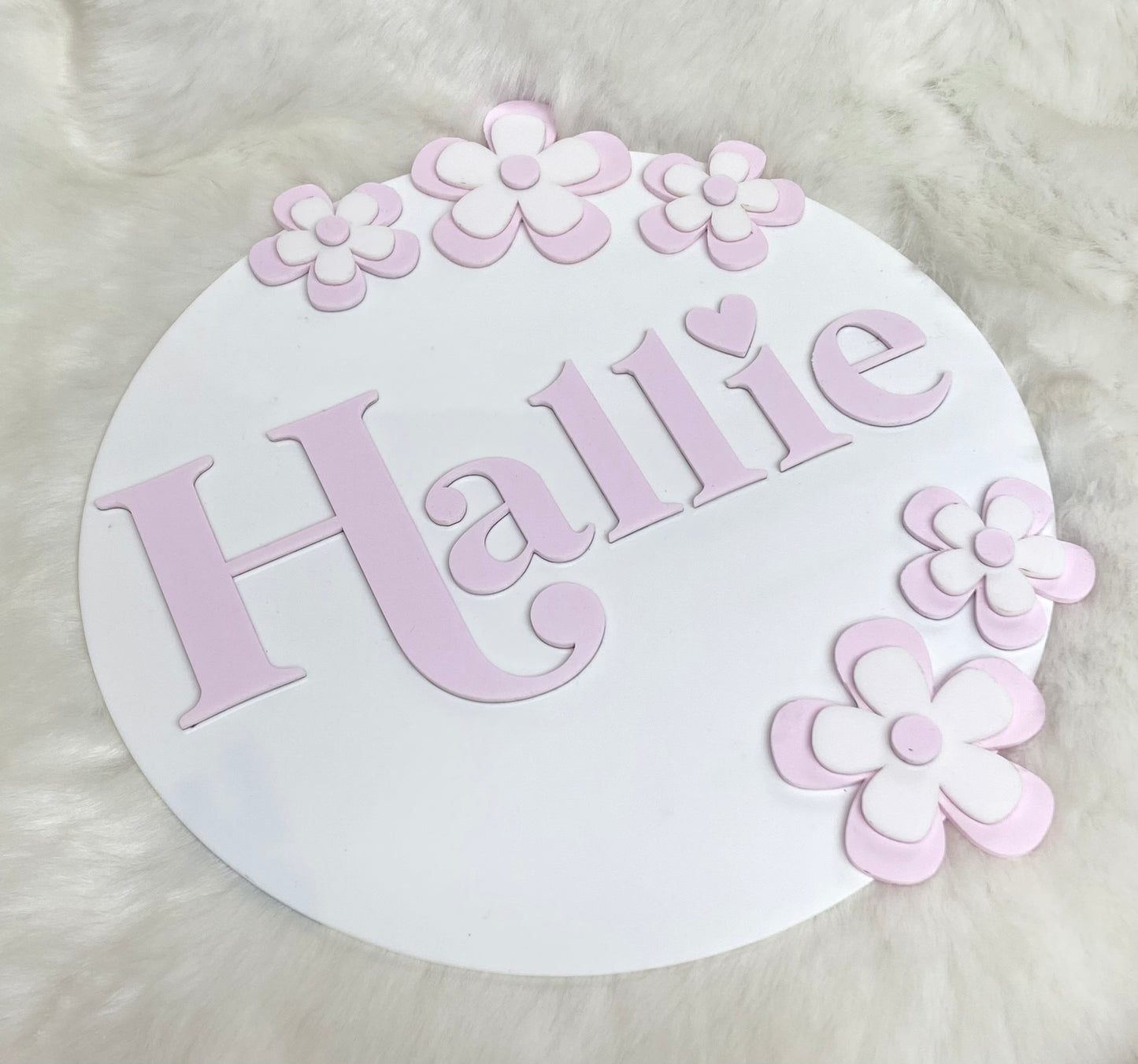 Acrylic Floral Wall Sign