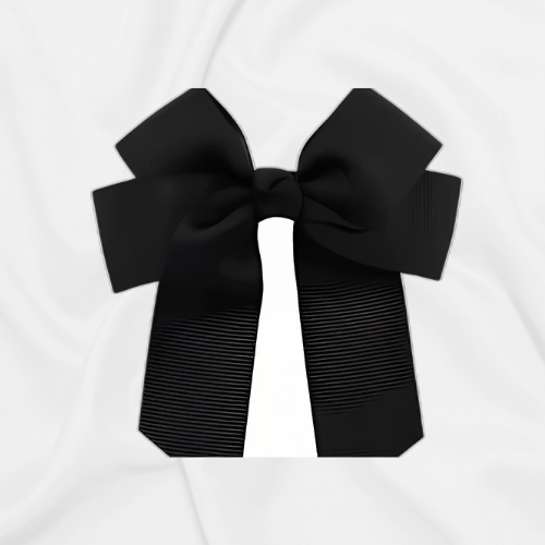 Hair Bow 4" Black