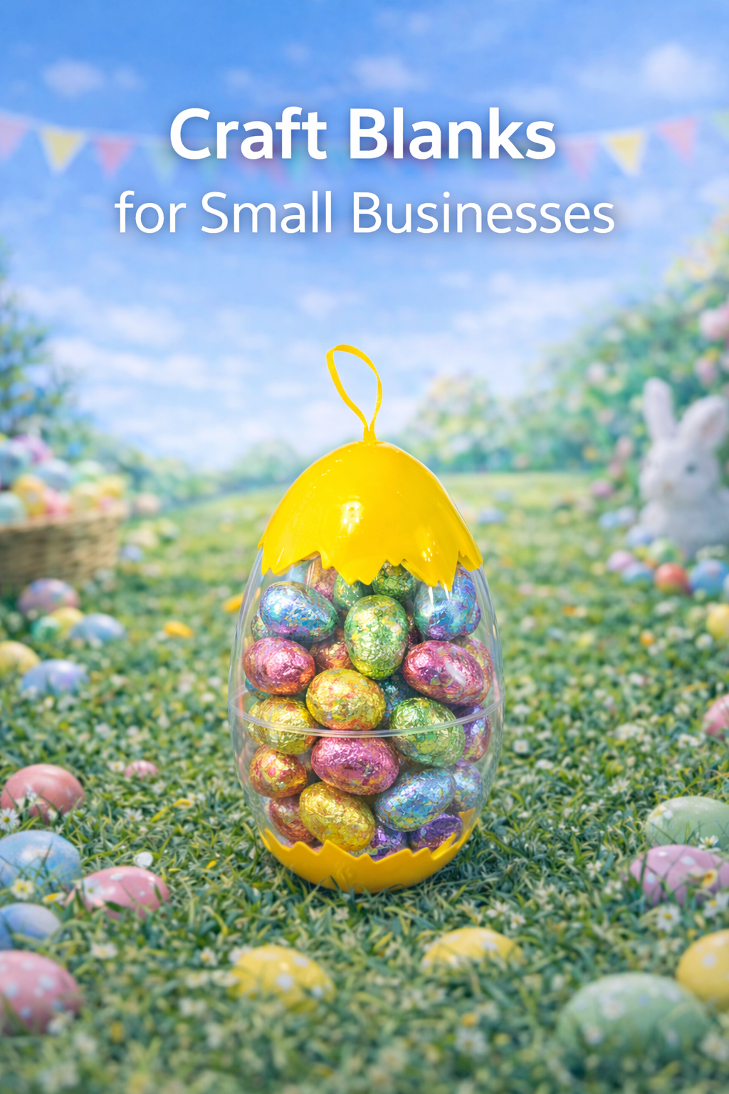 Fillable Easter Egg – 17.5cm Reusable Acrylic Craft Blank