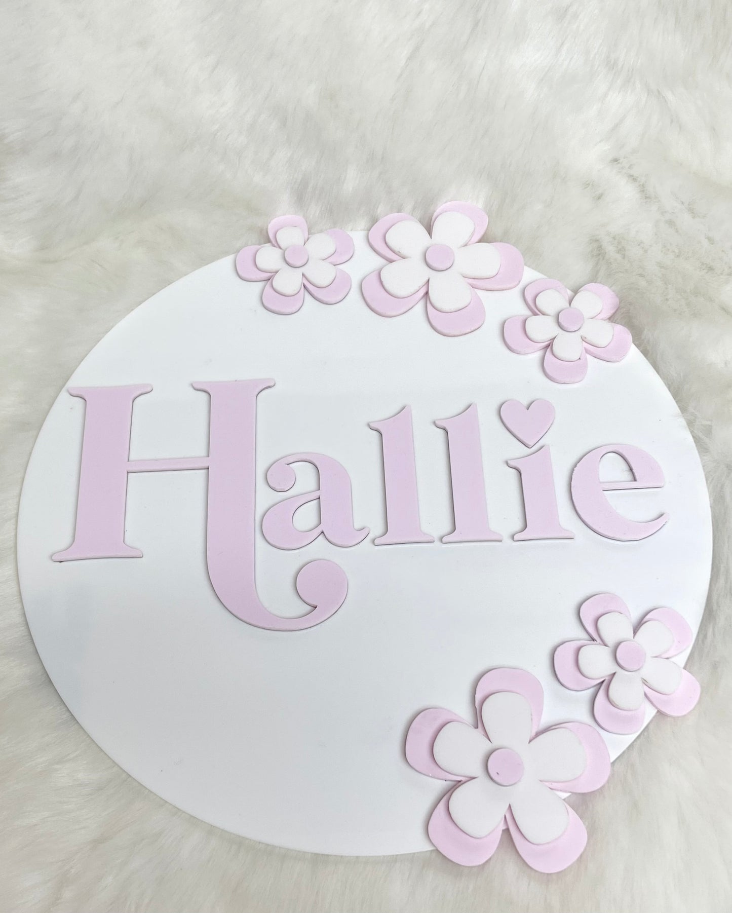 Acrylic Floral Wall Sign