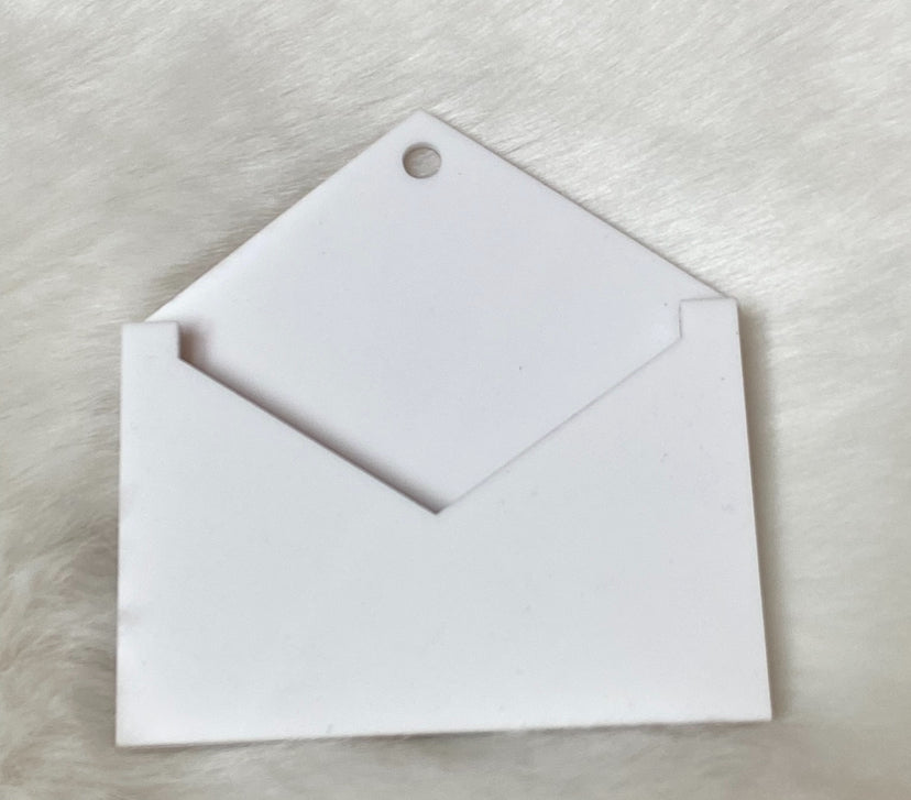 White Acrylic Gift Card Holder