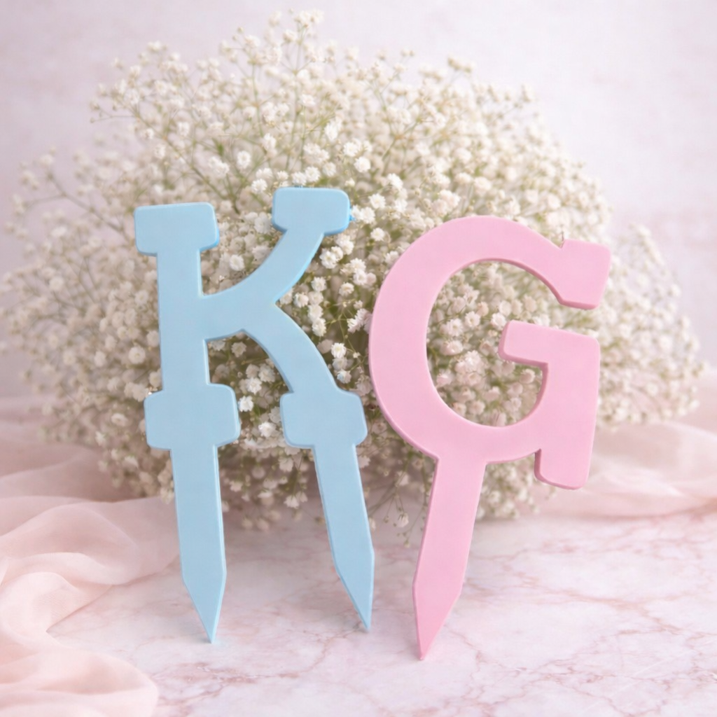 A6 alphabet grave marker blank made from 3mm acrylic