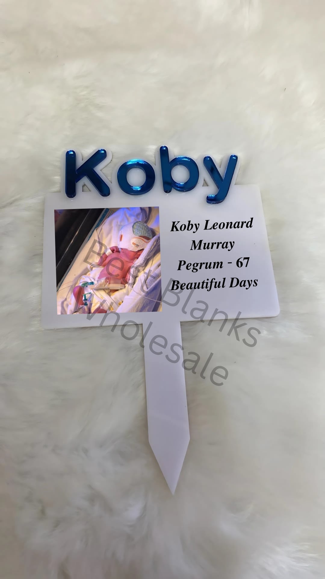 3D Name Grave Marker
