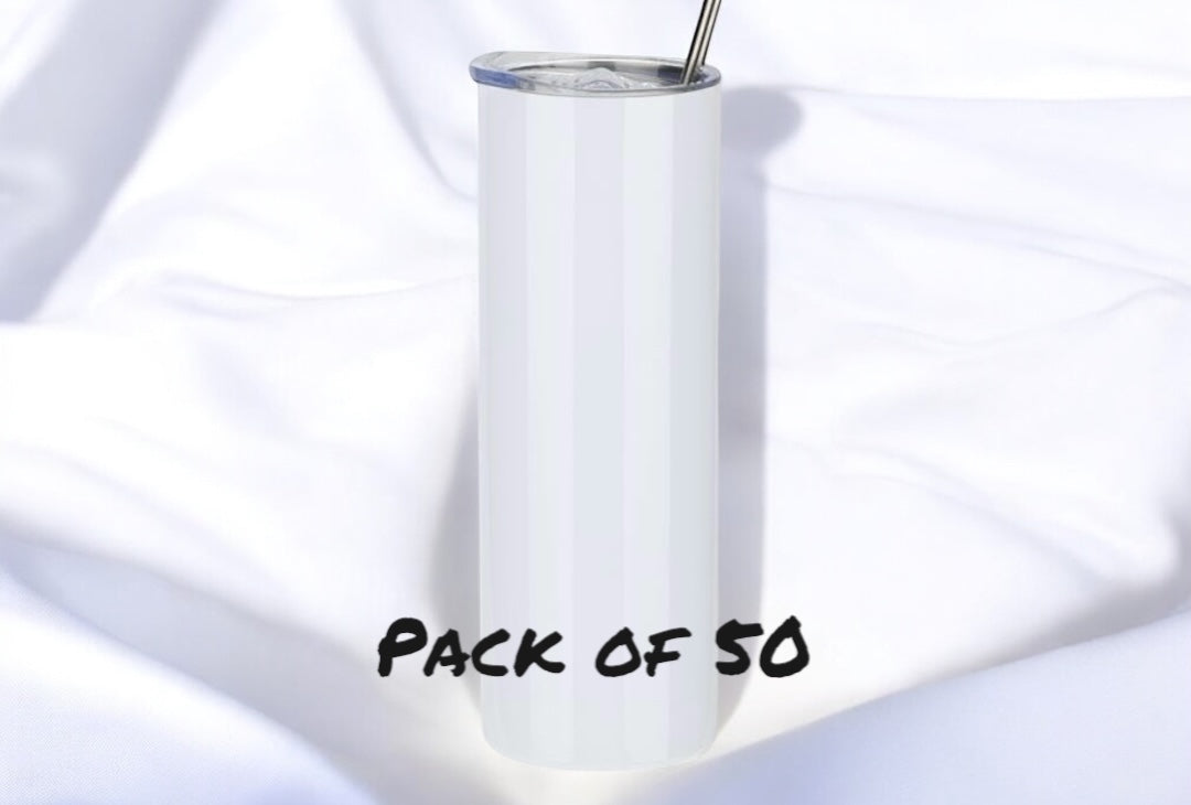 Box of 50 20oz Sublimation tumblers