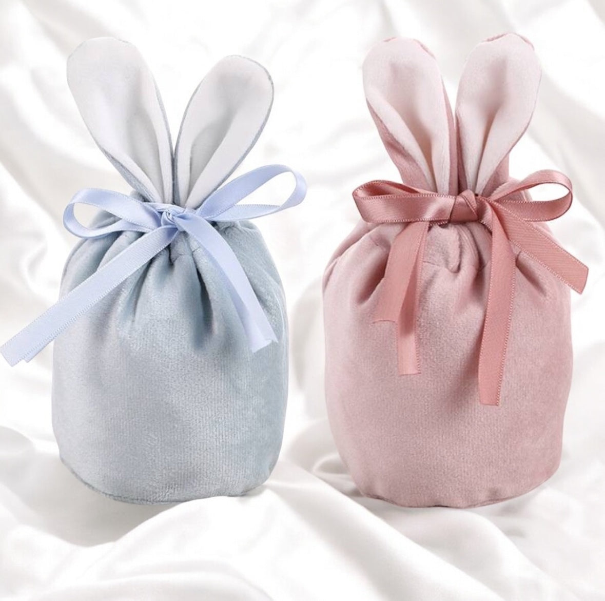 Bunny Ears Velvet Pouch 2 colours