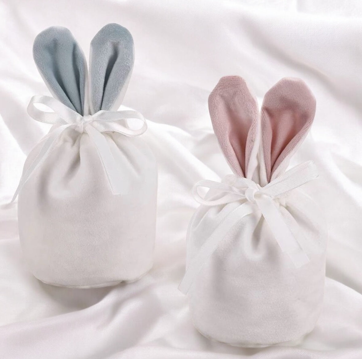 Bunny Ears Velvet Pouch 2 colours