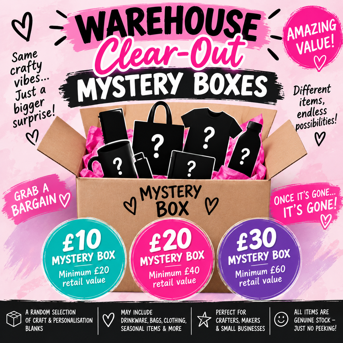 Warehouse Clear-Out Mystery Boxes