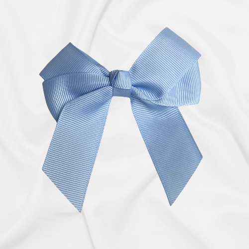 Hair Bow 4" Cornflour Blue