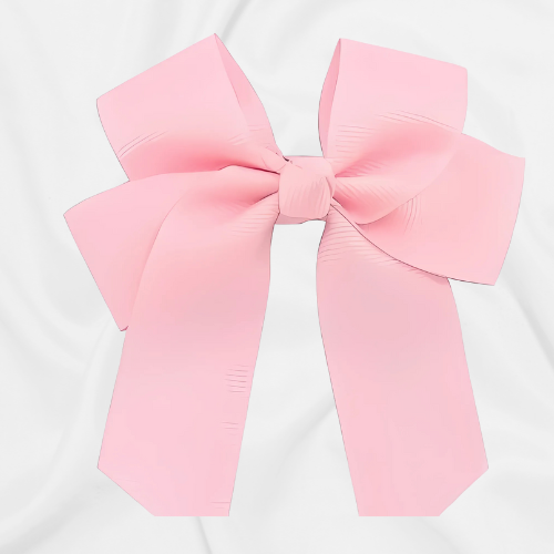 Hair Bow 4" Baby Pink