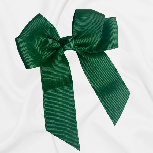 Hair Bow 4" Forrest Green