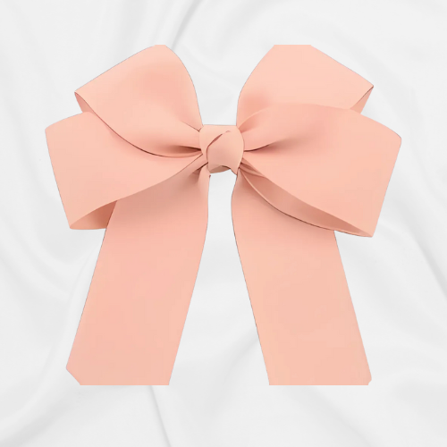 Hair Bow 4" Nude