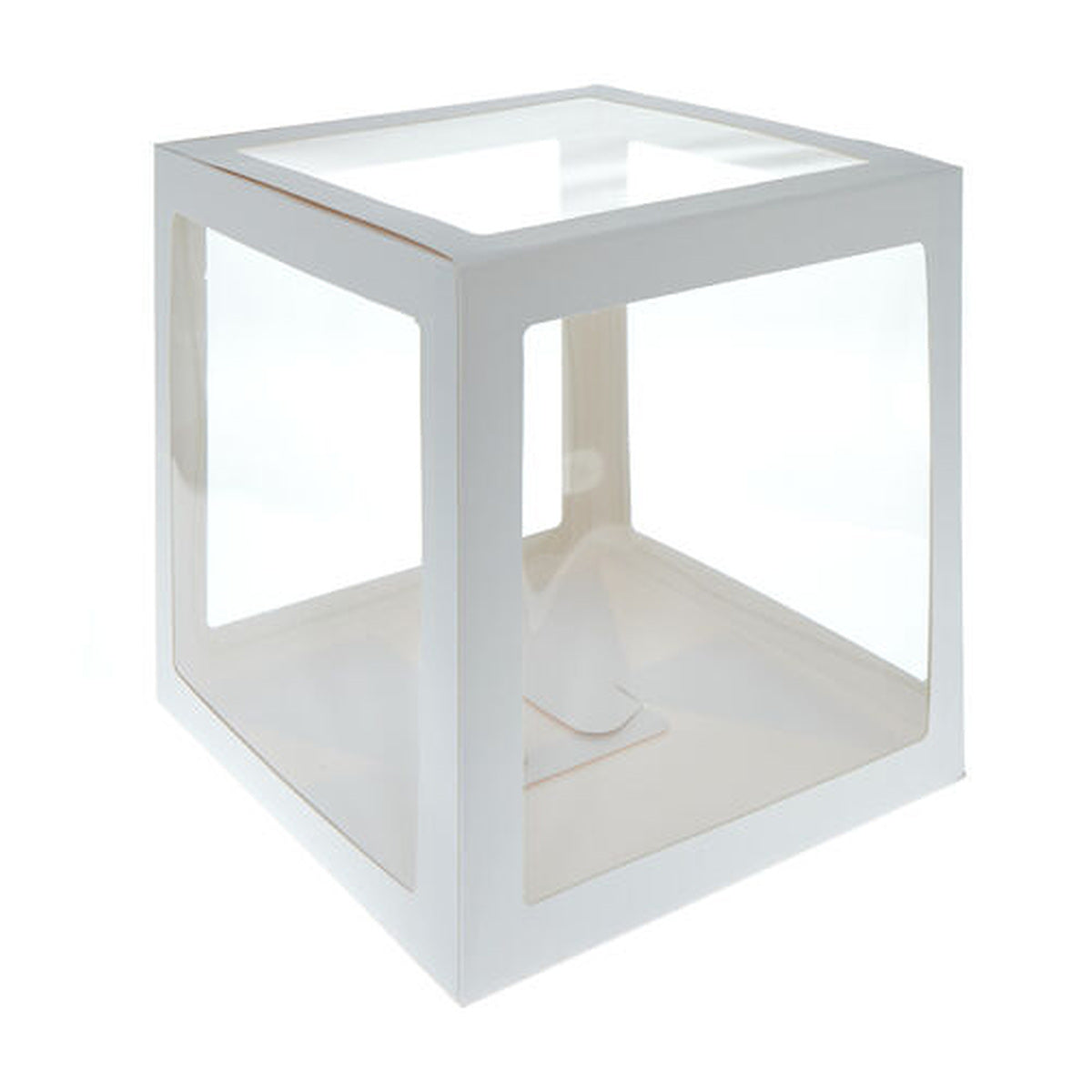 White 30cm balloon display box supplied flat-packed