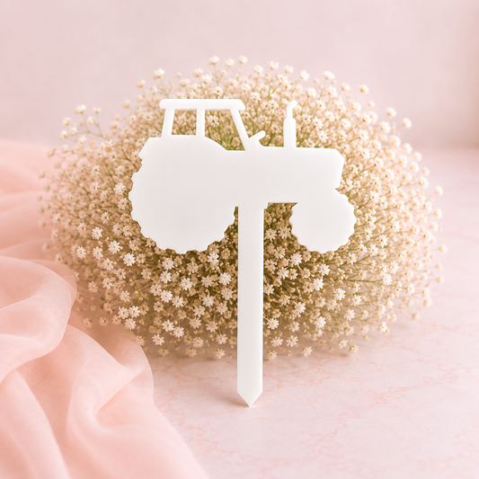 Acrylic Grave Marker -  Tractor