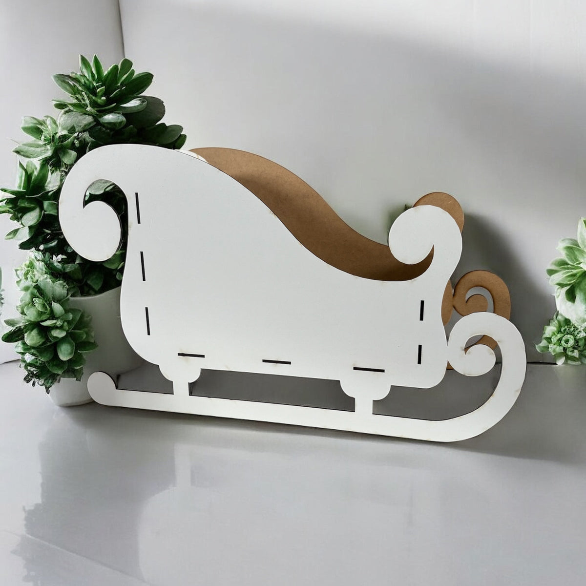 42cm freestanding sublimation Christmas sleigh blank