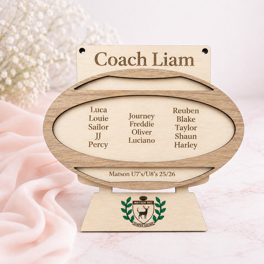 Rugby Coach Plaque