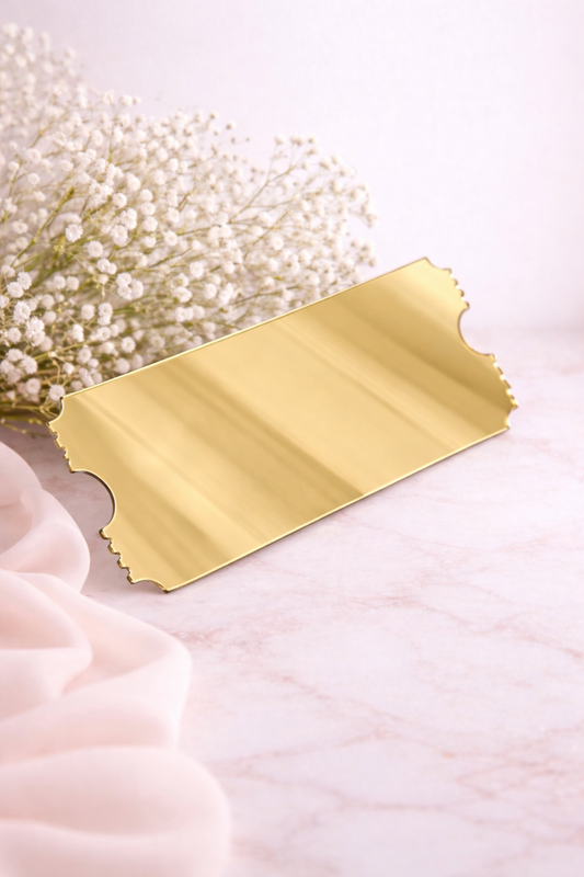 Acrylic Ticket - Mirror Gold