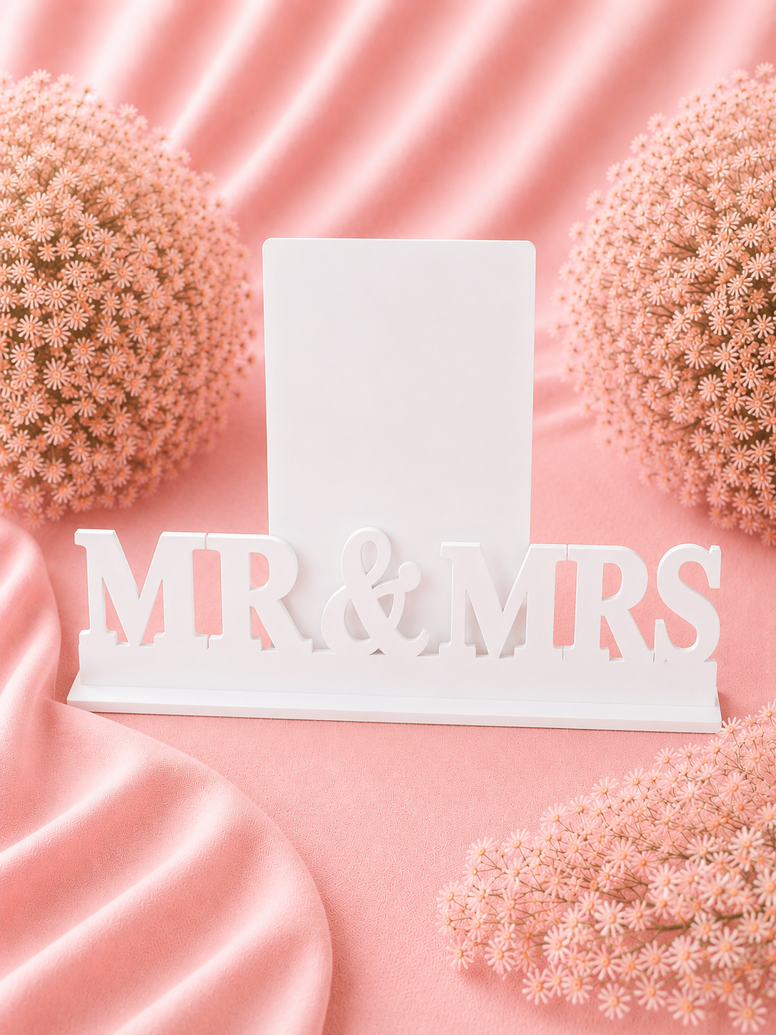 Free Standing Mr&Mrs plaque with Photo stand