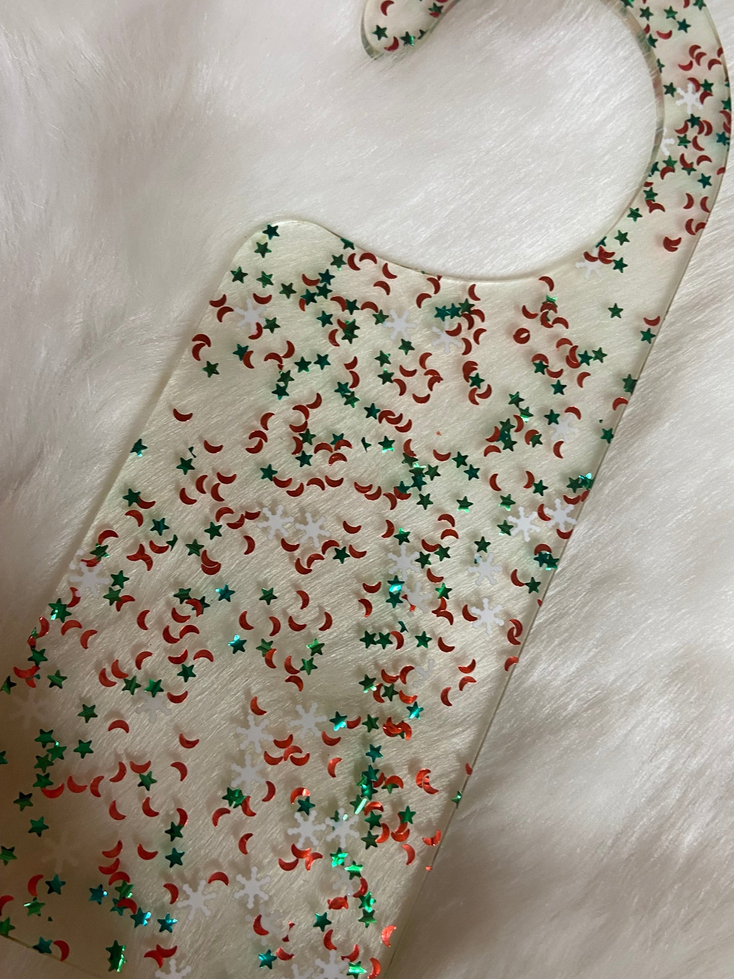 Acrylic Door Hanger CHRISTMAS CONFETTI