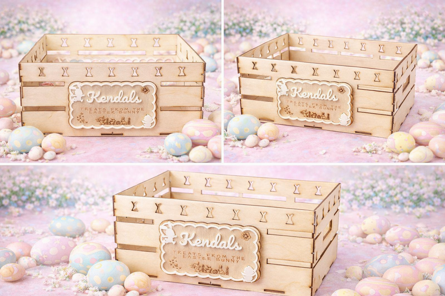 Wooden Easter Crate | Personalised Easter Gift Box