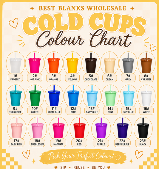 24oz Cold Cup – with Straw & Lid (Various Colours)