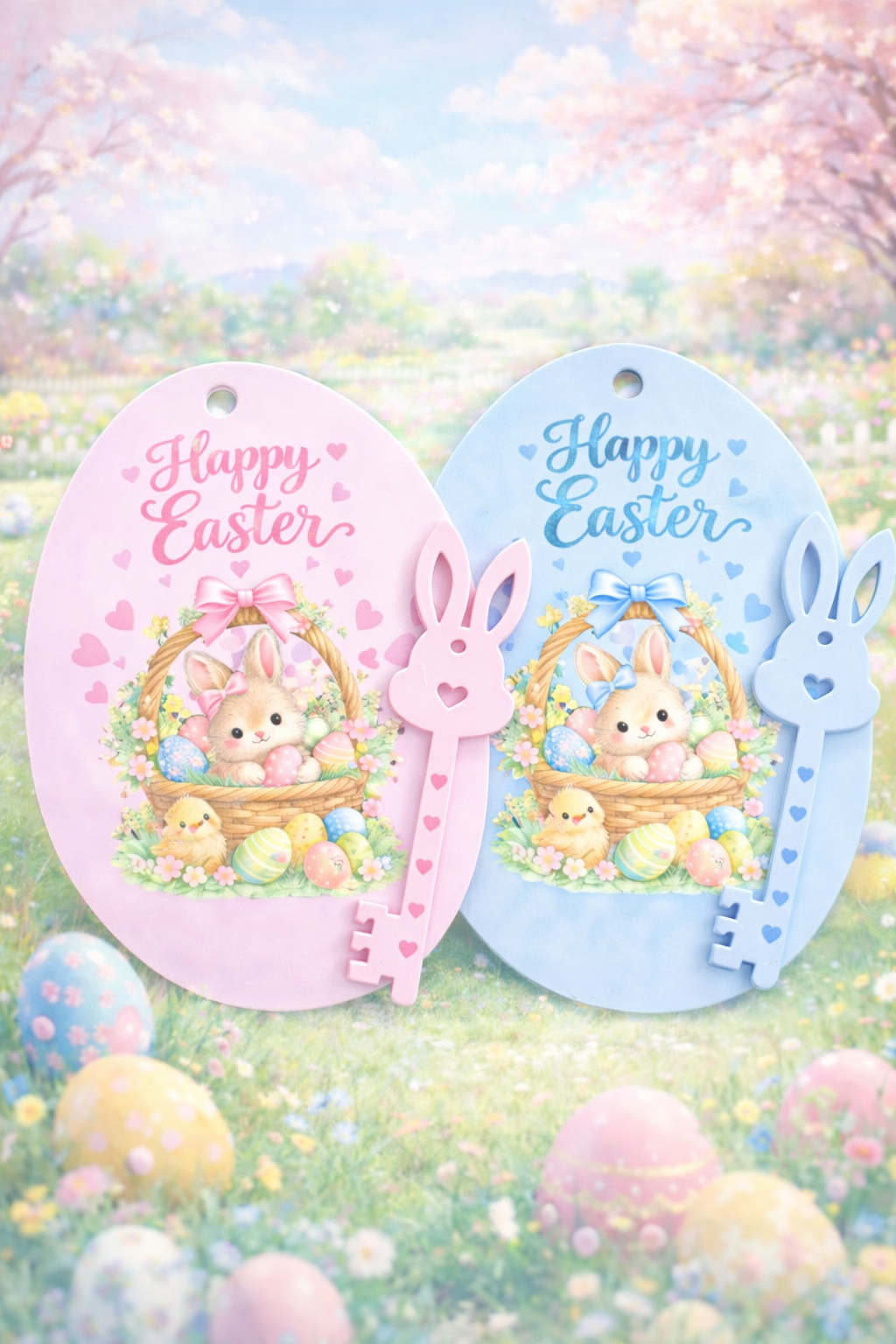 Easter Bunny Key & Egg Blank Set