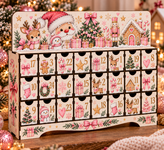 24-Drawer Freestanding MDF Advent Calendar Blank