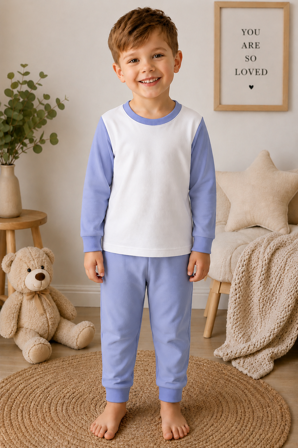 Cornflower Blue Children's Personalisation Pyjamas – Sublimation & Vinyl Blank