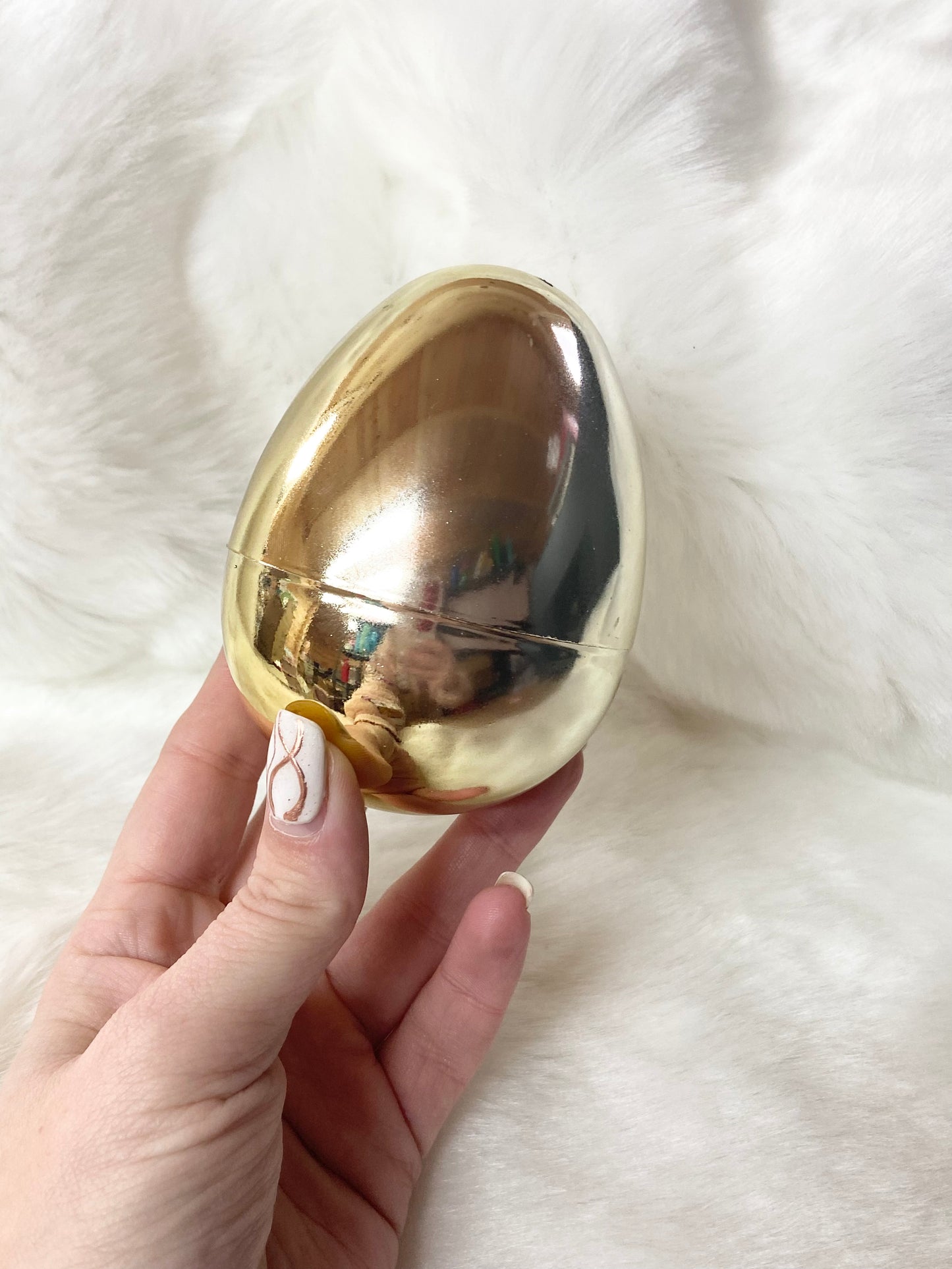 Large Golden Refillable Easter Egg