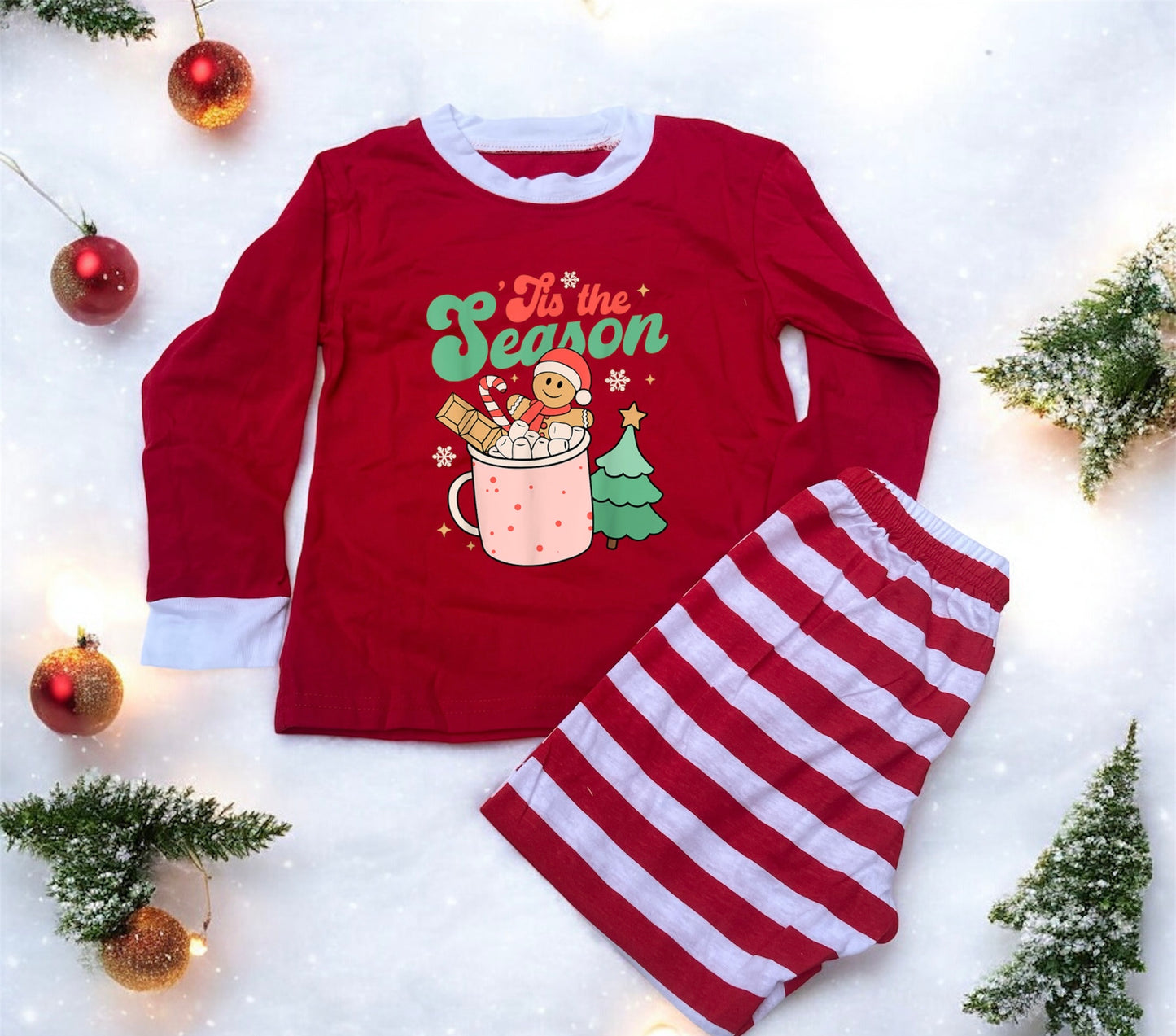 Kids Candy Cane Striped Pyjamas