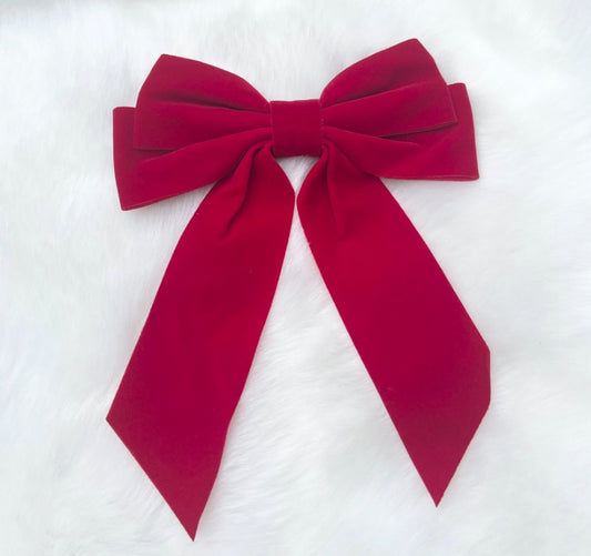 Large Red Velvet Bow