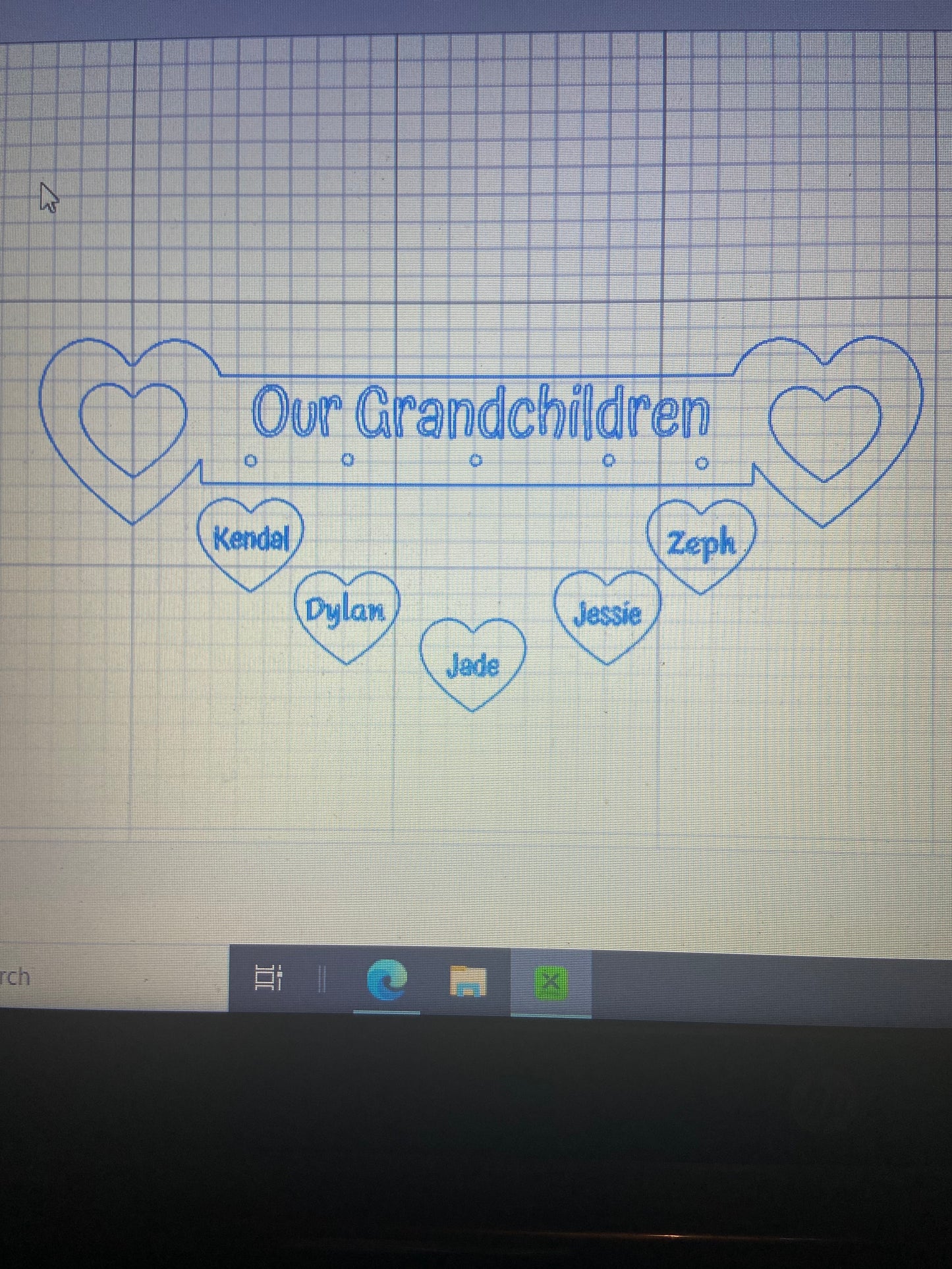 White Acrylic Family Heart Plaque