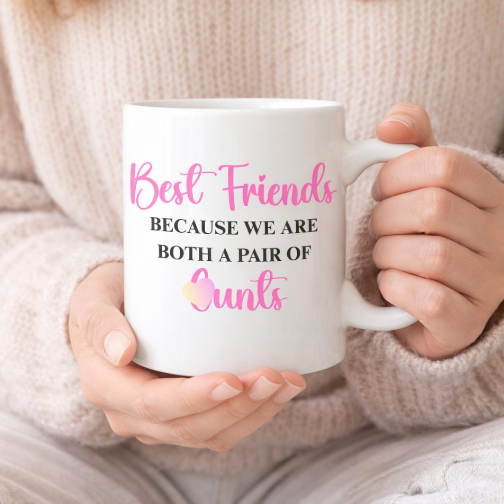 Best Friends Funny Quote Mug Decal