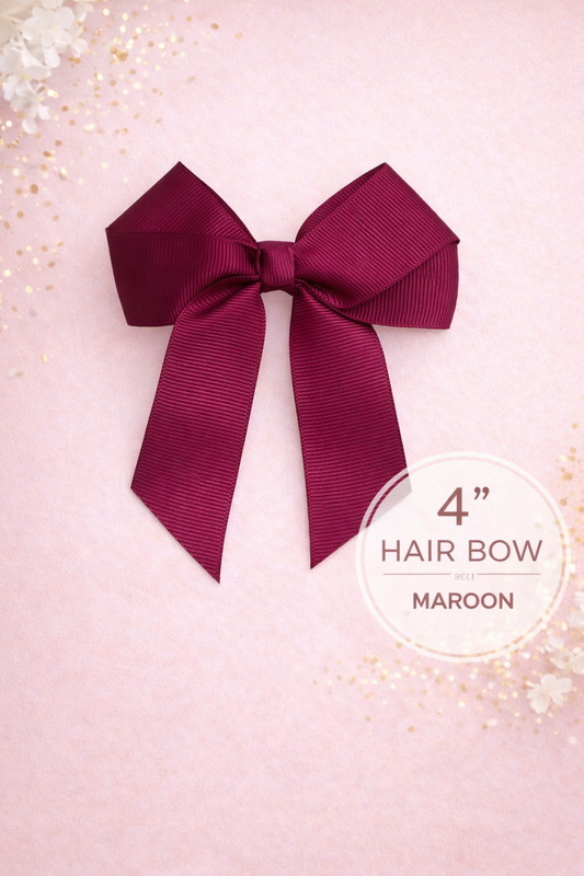 Bow 4" Maroon