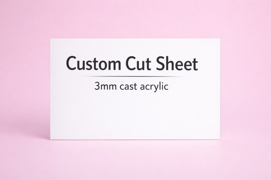 Custom Cut Acrylic (White)