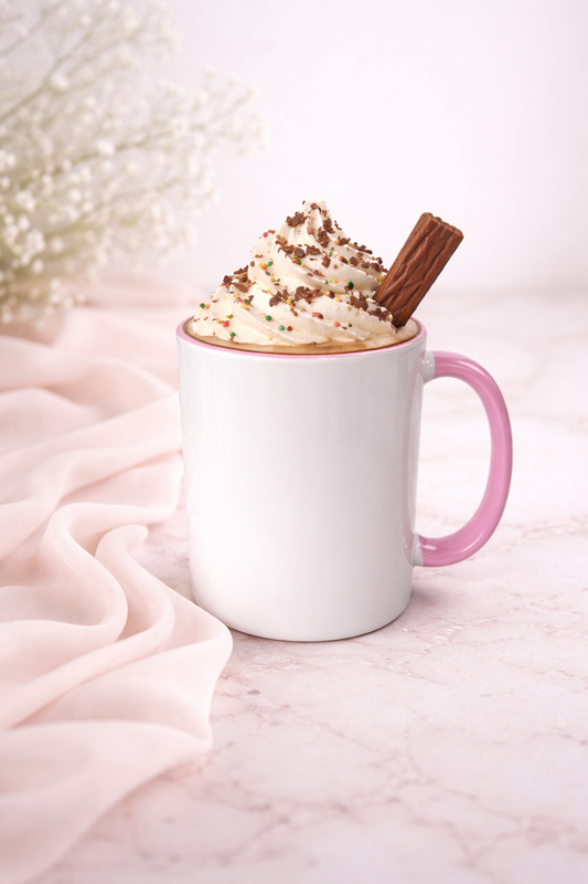 Sublimation Mug - Pink - Coloured Handle/Inner