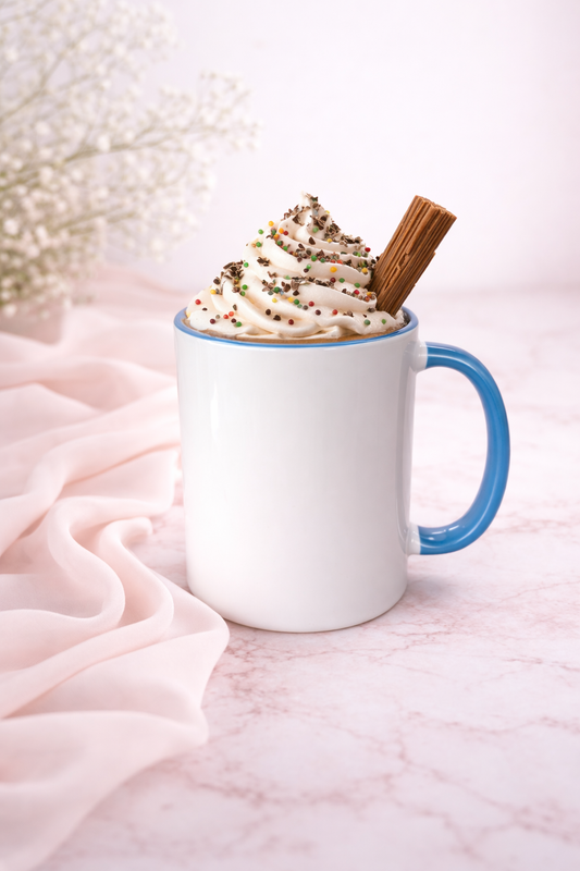Sublimation Mug - Blue - Coloured Handle/Inner
