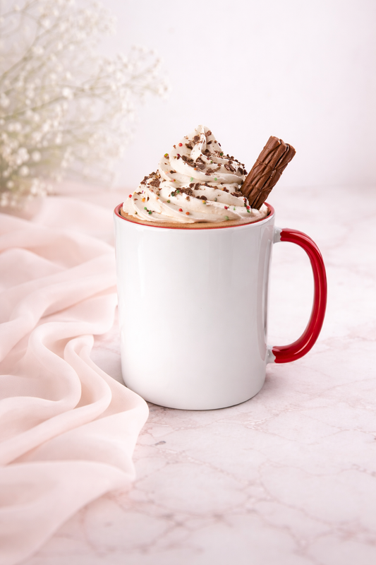 Sublimation Mug - Red - Coloured Handle/Inner