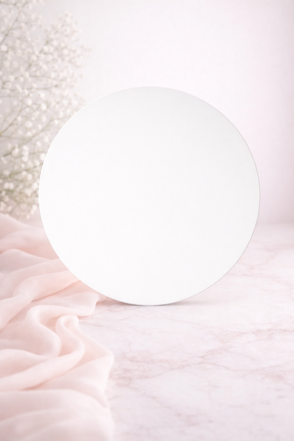 40cm white cast acrylic circle sublimation blank – 3mm