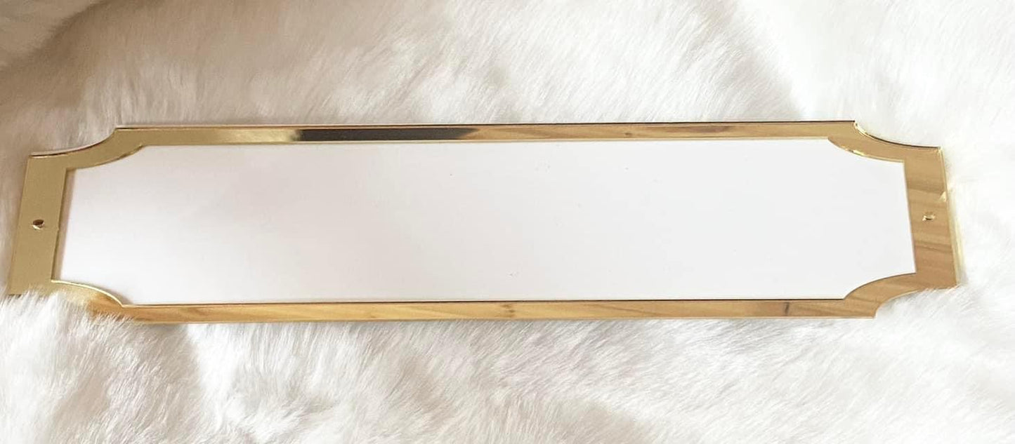 Gold Mirror Acrylic House Sign 3 Sizes