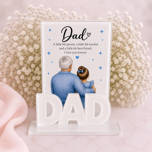 Free Standing Dad plaque with Photo stand