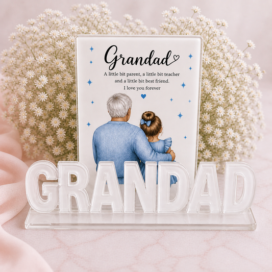 Free Standing Grandad plaque with Photo stand