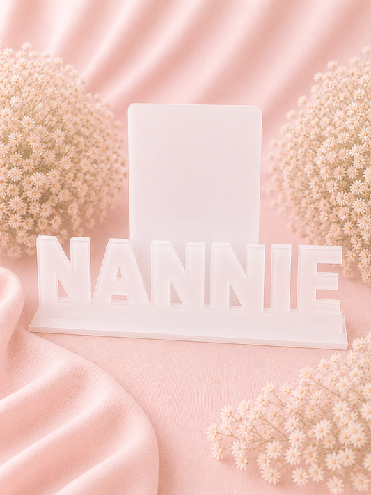 Free Standing Nannie plaque with Photo stand