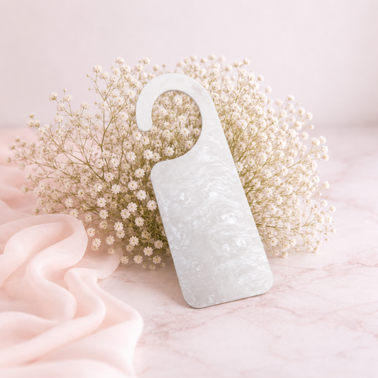 Acrylic Door Hanger - White Pearl