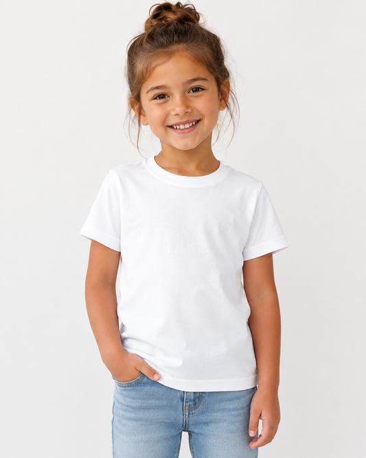 White 100% Cotton Kids T