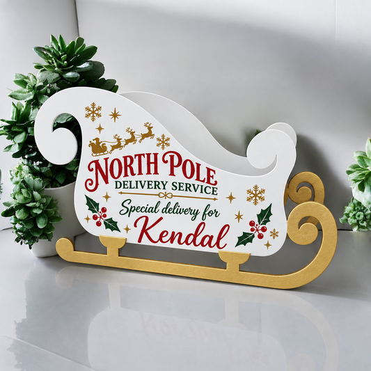 42cm Freestanding Sublimation Christmas Sleigh
