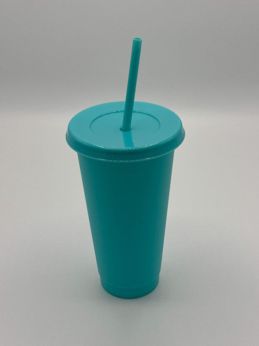 24oz Cold Cup Turquoise Bue