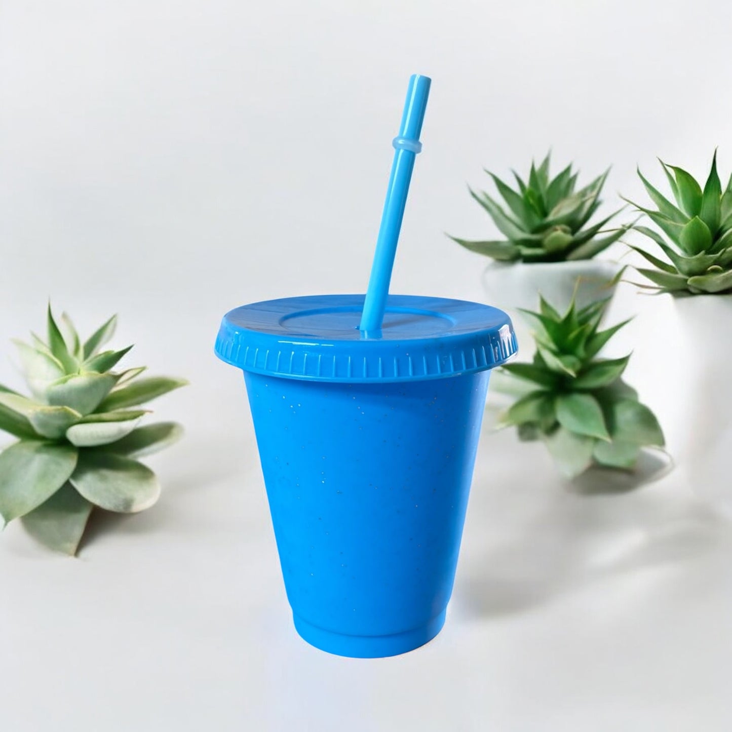 16oz Glitter Cold Cup Dark Blue