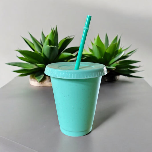 16oz Glitter Cold Cup Mint
