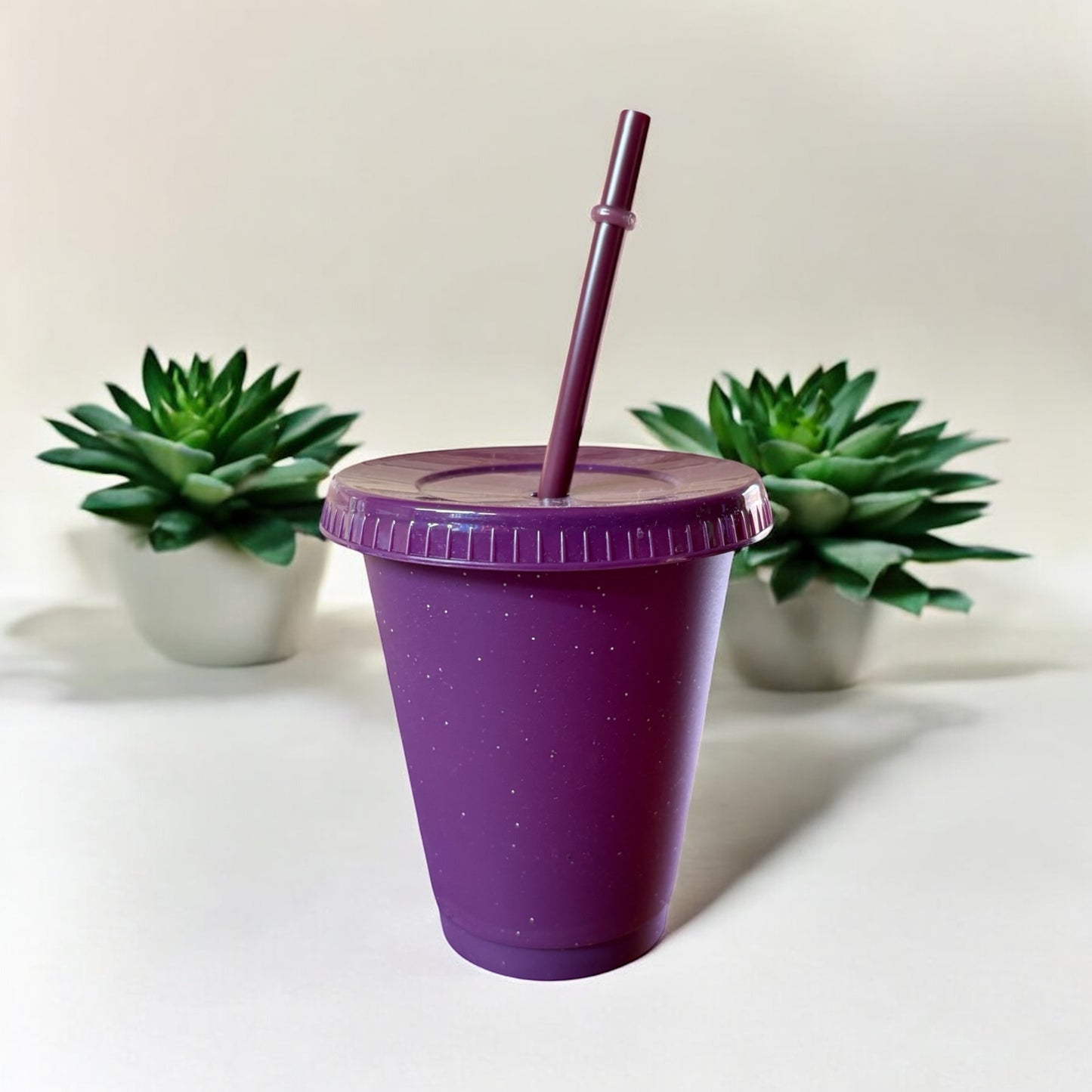 16oz Glitter Cold Cup Plum